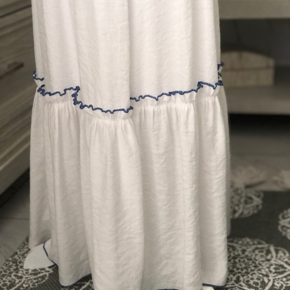 Flying Tomato White and Pink Ruffled Maxi Sundress - Picture 9 of 14